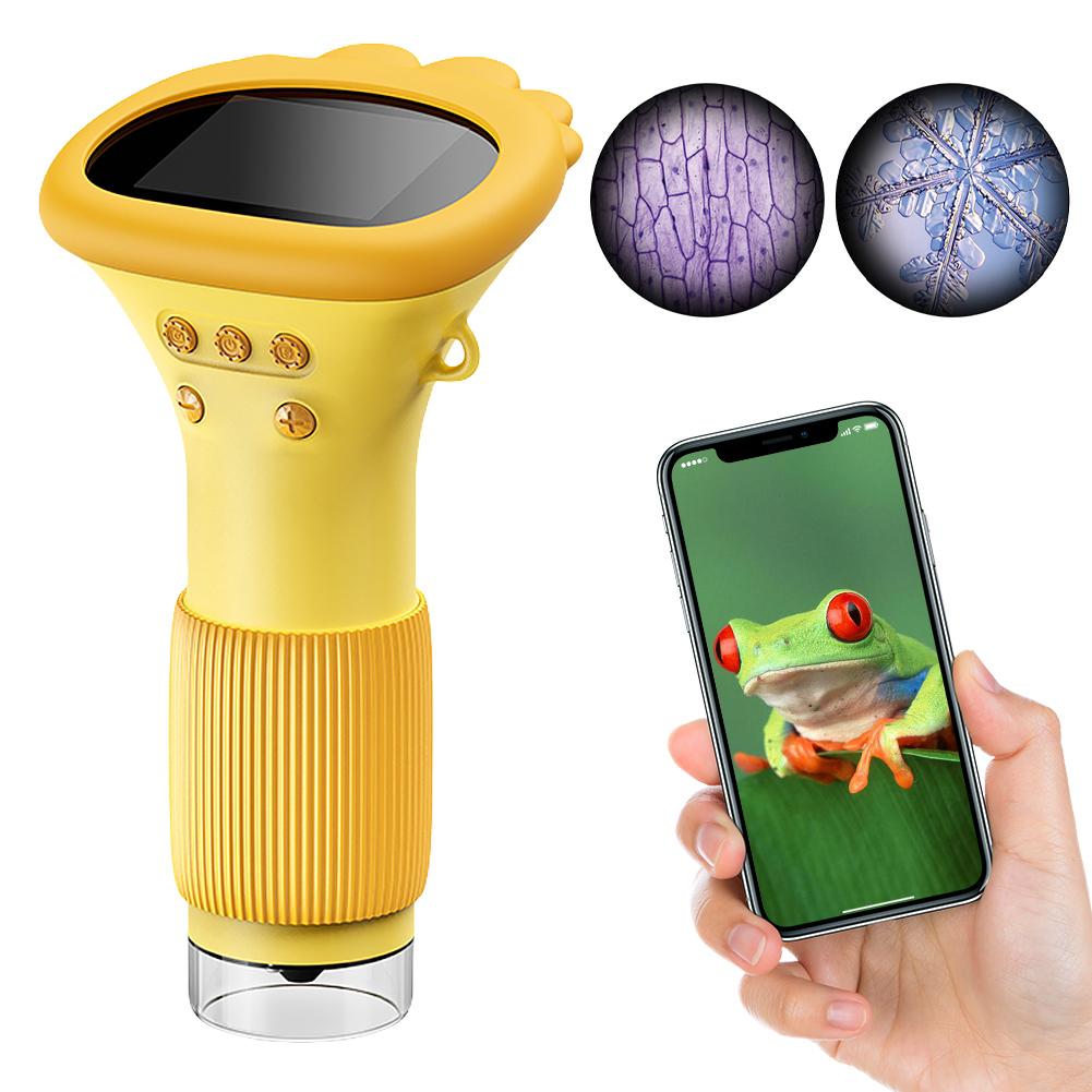 1000X Handheld Digital Microscope 2 Inch IPS Screen Mini Pocket Microscopes 2MP Lens Children Biological Insect Coin Magnifier