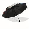 British Flag Stained Skull  DecorUmbrella, Portable 3-Fold Compact Umbrella,Christmas Gift ES640