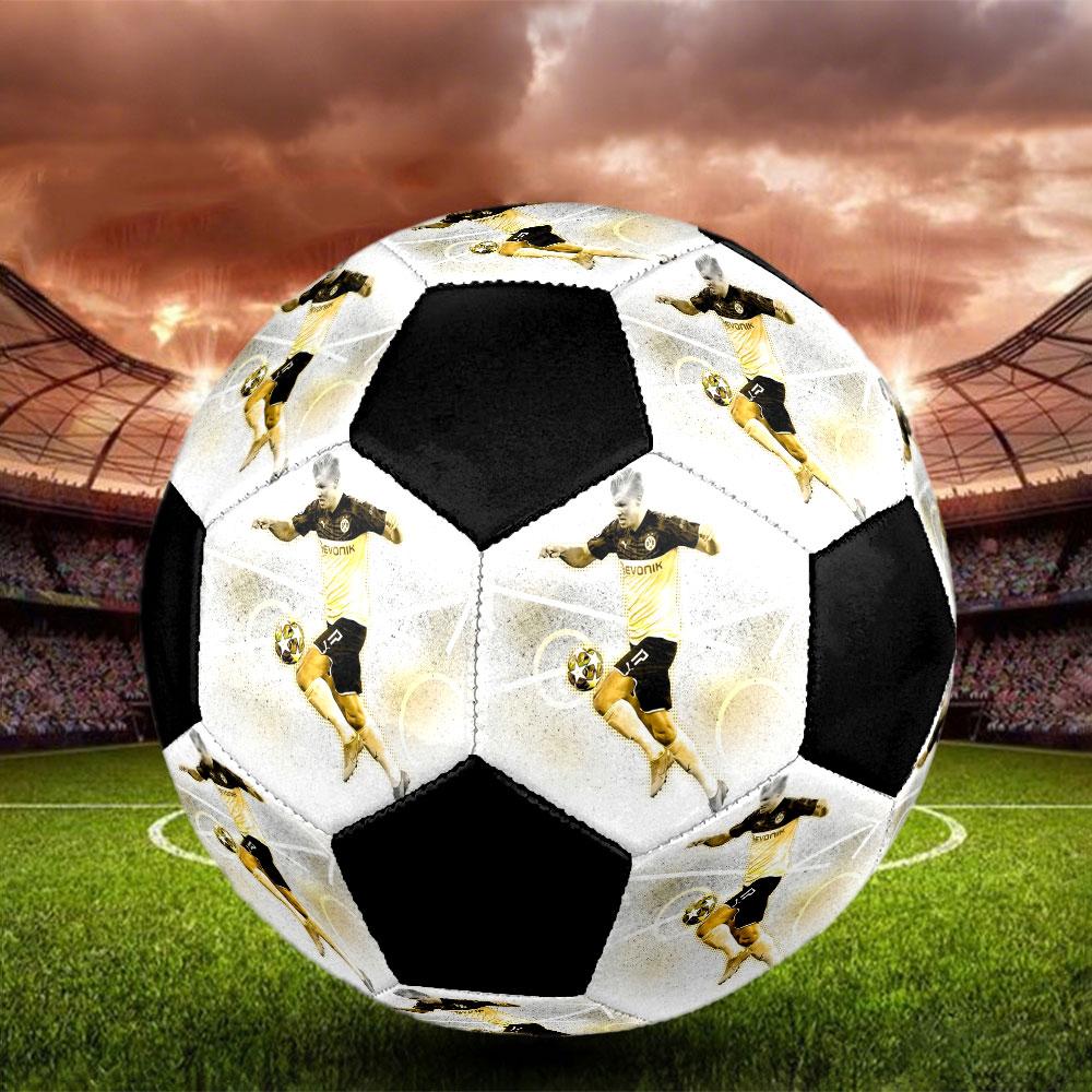 1PC Haaland Game Changer taglia 5 pallone da calcio Pallone da calcio indoor Praha Colorato Per tutte le età Cucito a macchina PVC Pronto per la competizione Resistente Alto rimbalzo