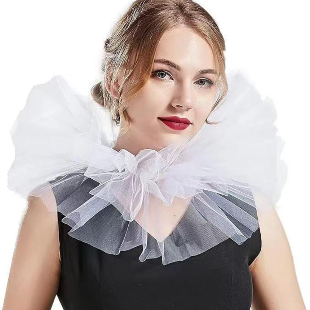 Detachable Neck Ruffled Collar Vintage Retro Ruff Collar Renaissance False Collar Collar Accessory