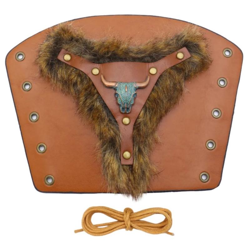 Средневековый наруч мужской косплей меховая защита предплечья перчатка наруч для мужчин косплей ПУ защита предплечья для фотосессий и сцены 1