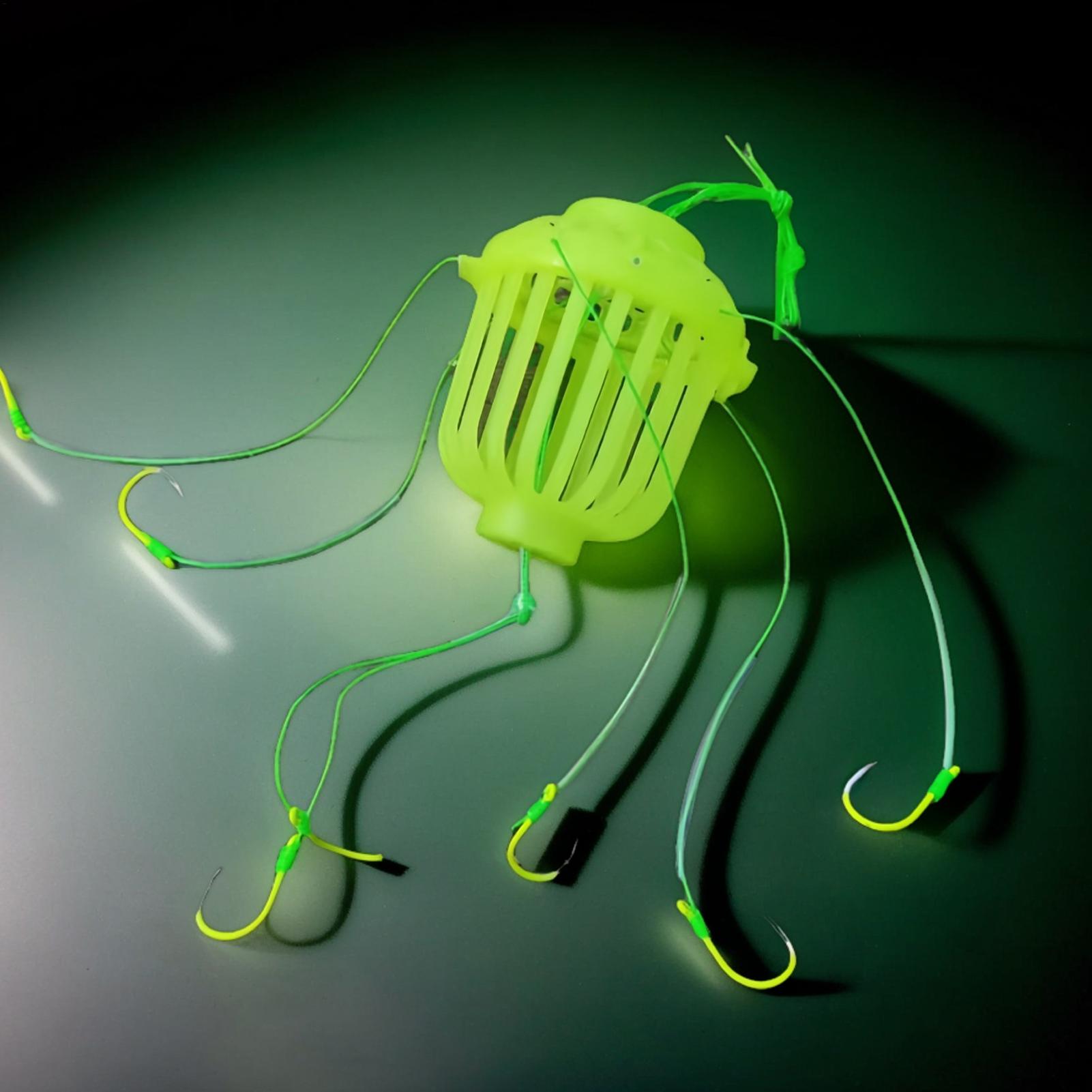 

Omnidirectional Cage with 7pcs Fishing Hook Luminous Omnidirectional Lure Cages Hooks Bait Holder Kit Fish Tackle Accessories China Mainland