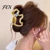 Rhinestone Hair Claw Women Shark Claw, Hollow Puppy Design Clip with Blue Bows And Rhinestones, Anti-slip Teeth Back Head for Multiple Volumes Stylish