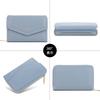 FORRICA Women's Elegant Zip Wallet with Coin Purse and PU Leather Billfold, Popular Mini Clutch Bag, Gift Box Included, Blue