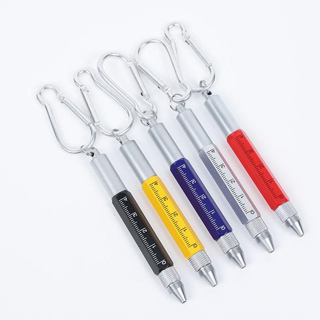 6-in-1 Multi-Tool Metal Pen: Ballpoint, Screwdriver, Hex Wrench, Touchscreen Stylus, Climbing Aid