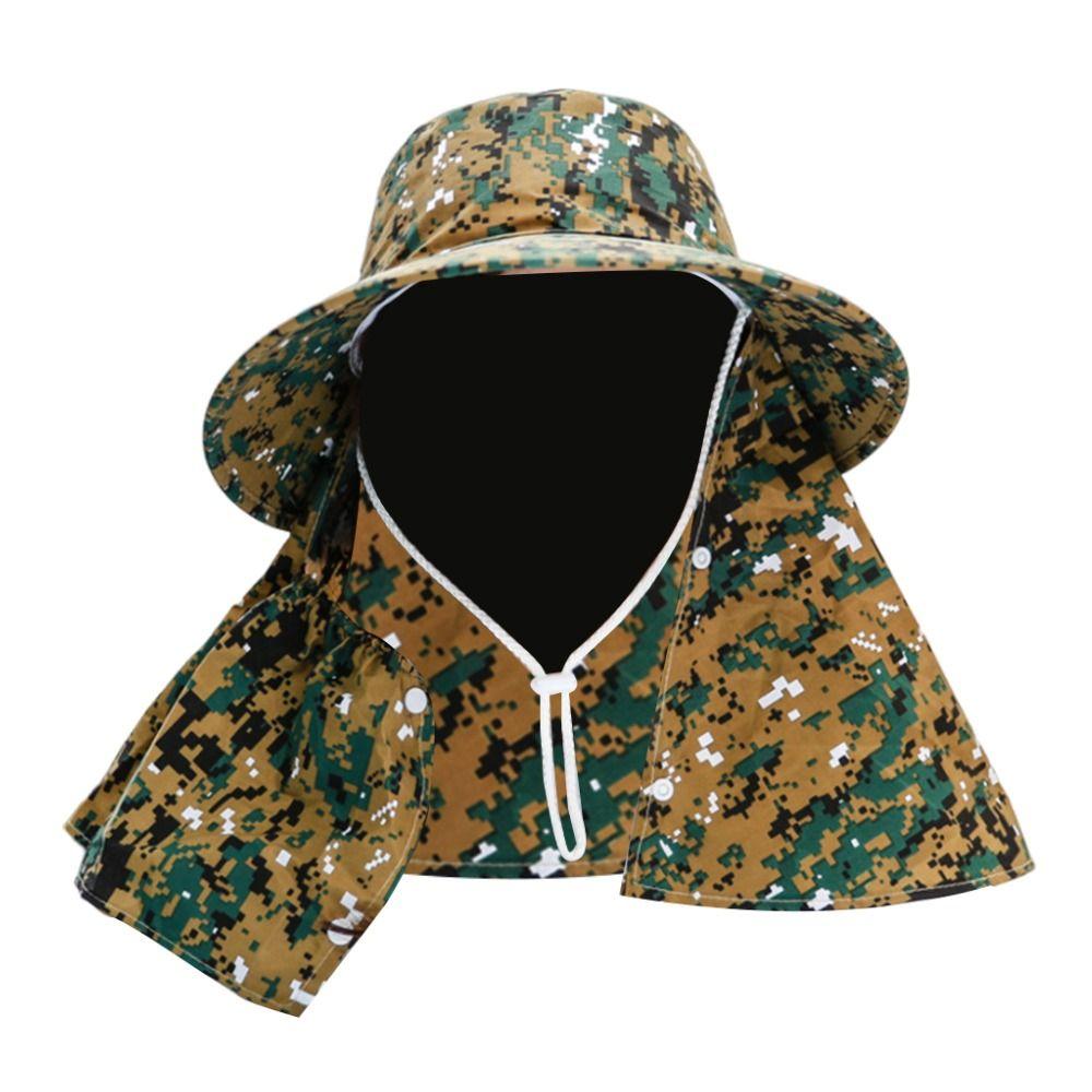 

Breathable Fisherman Hat Sunscreen Sun Visor Caps Face and Neck Protection Bucket Hat Women Men 7