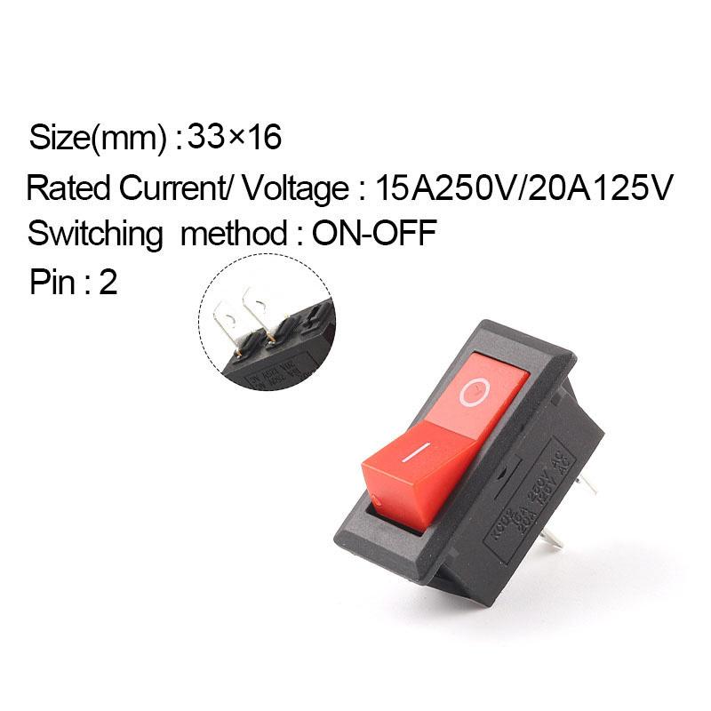 5PCS Boat Rocker Switch 33X16mm SPST 2/3Pin Snap in ON-OFF ON-ON Car Power Dash Truck switch Accessories 15A/20A 250V/125V