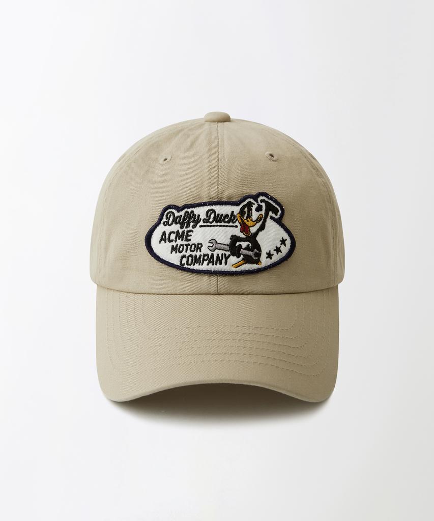 OUTSTANDING [Looney Tunes] Cotton Ball Cap(Daffy Duck)_Khaki
