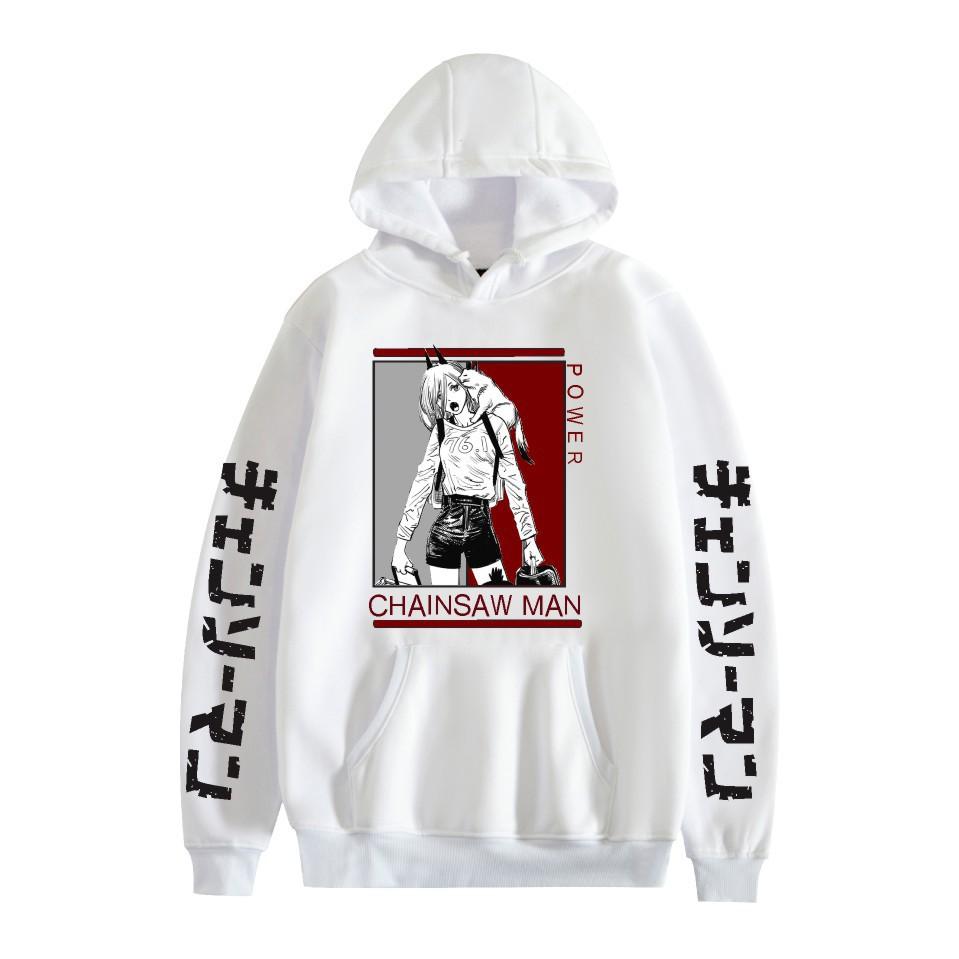 Chainsaw Man Otoño Invierno Forro Polar Ropa de Calle Tops Hombre Mujer Moda Sudaderas