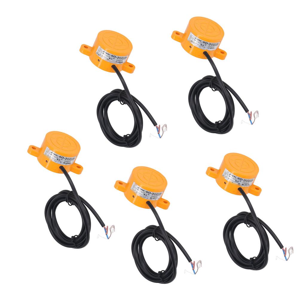 5PCS Circular Proximity Switch Distance Detection Sensor PNP Normally Open 10‑36VDC IP65 Protection