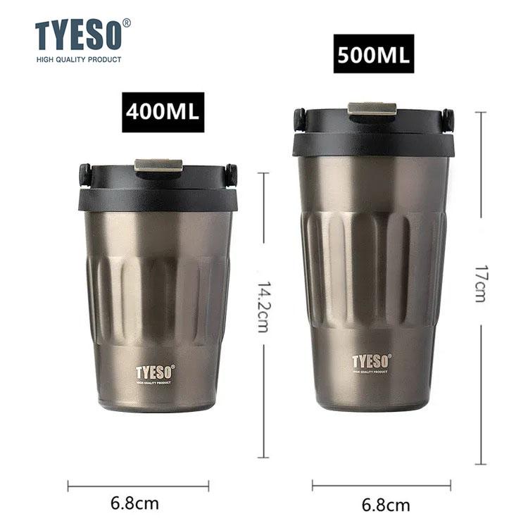 TYESO 400ML/500ML Thermo Bottle Portable Tumbler Vacuum Flasks Travel Coffee Flask Stainless Steel Thermal Cup Car Insulated Cup
