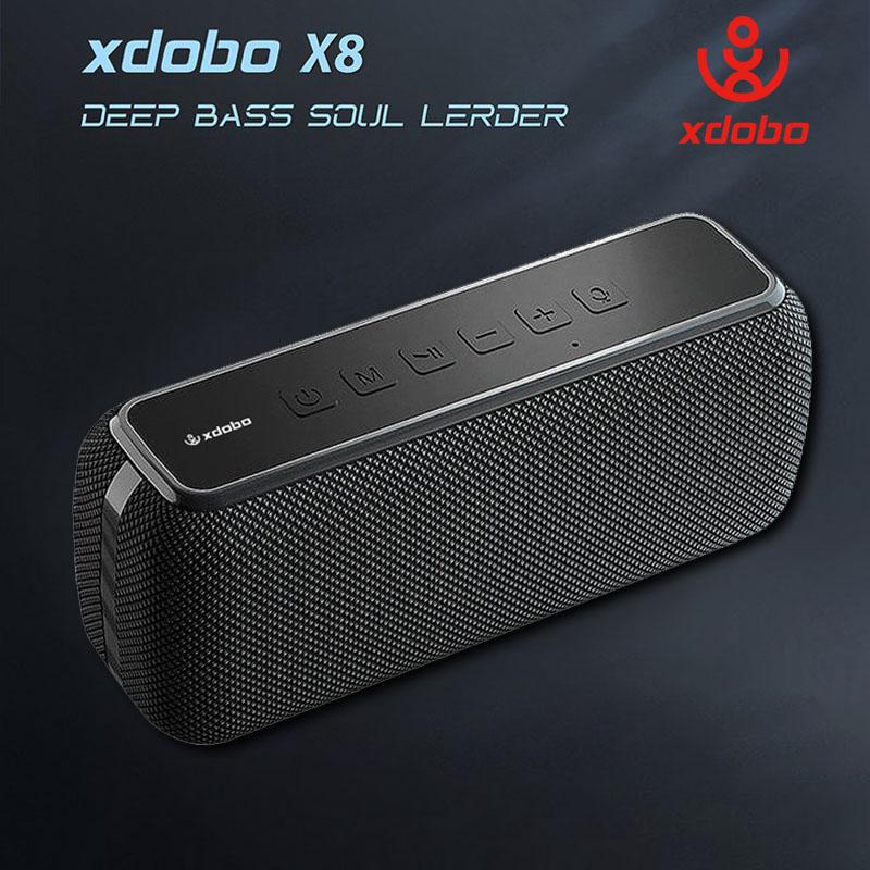XDOBO X8 60W Alto-falantes Portáteis para Exterior Bluetooth Sem Fio Subwoofer de Graves À Prova d'Água 6600mAh Suporte TWS TF/AUX