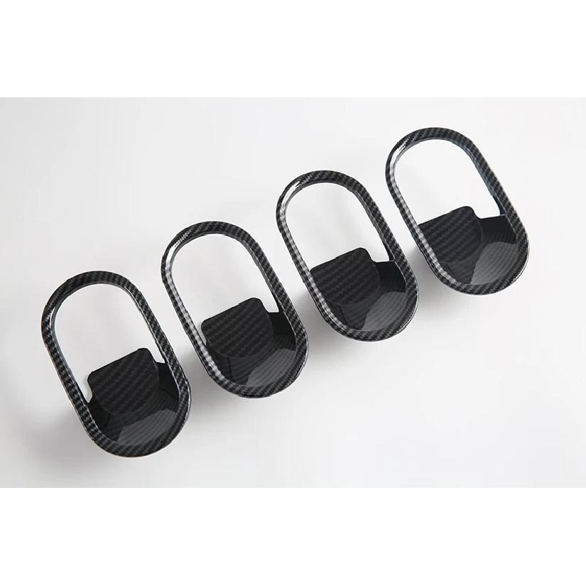 For BMW Mini 2025 2026 Car Accessories Carbon Fiber Style  Inner Door Handle Cover Catch Bowl Trim ert Bezel Frame Garnish