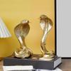 Resin Cobra Shelf Decors Accent Snake Figurines Tabletop Centerpieces Home Decorations Retro Snake Decorative Objects