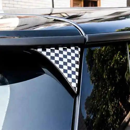 2Pcs Car Exterior Rear Back Trunk Tailfins Spoiler Wing 3D Sticker Decal Decor for BMW Mini Cooper F56 Car Styling Accessories