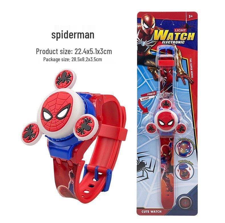 Deluxe Children's Cartoon Music Watch with Colorful Luminous Rotating Gyro - Electronic Toy Gift