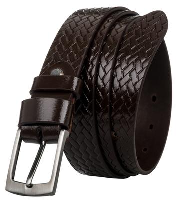 M LEATHER BELT WAS PLW-R-15 100 Brown