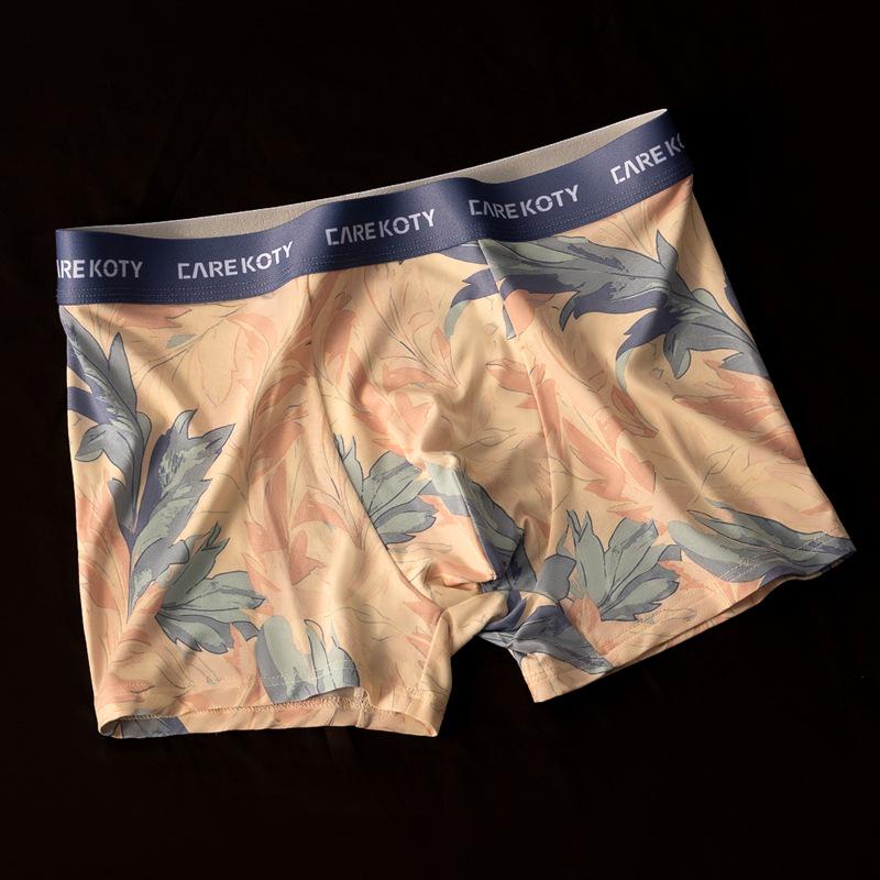CAREKOTY Mori Style Men's Modal Antibacterial Mid-Rise Boxer Briefs - Comfortable Autumn/Winter Wear