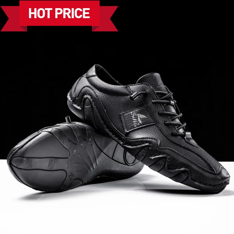 New Men's Flat Casual Shoes Handmade PU Leather Comfortable Loafers Outdoor Men Shoes Breathable Men Moccasins Men's Sneakers