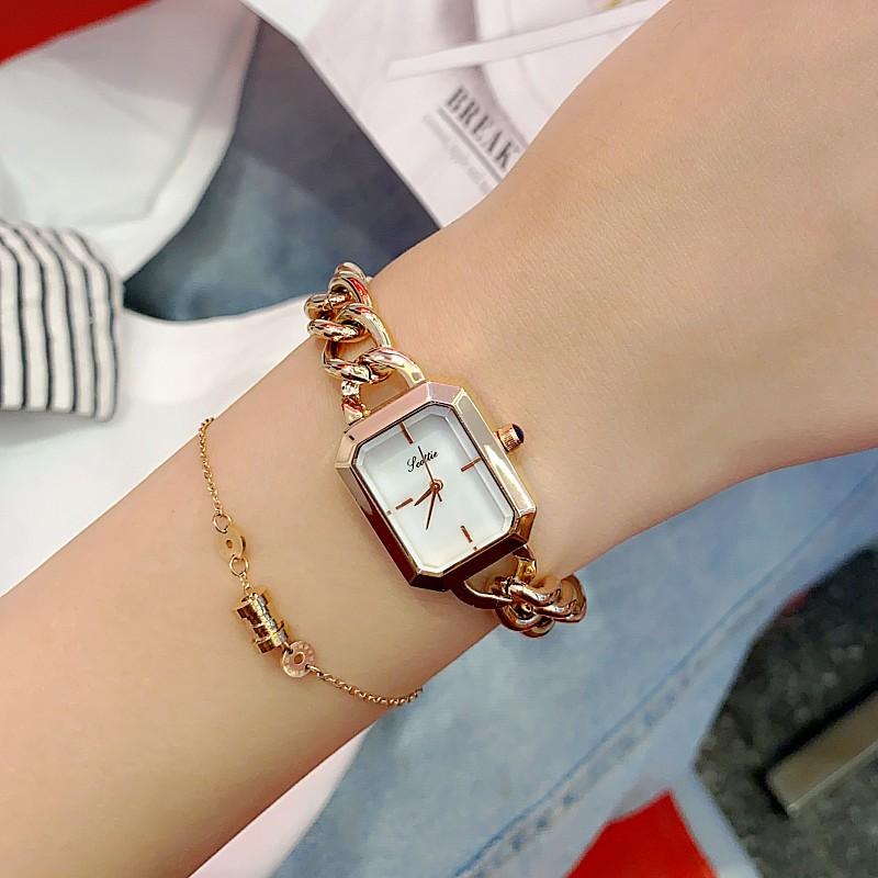 Small Square Quartz Watch Women S Temperament Hollow Bracelet Strap Temperament Watch Women S Style