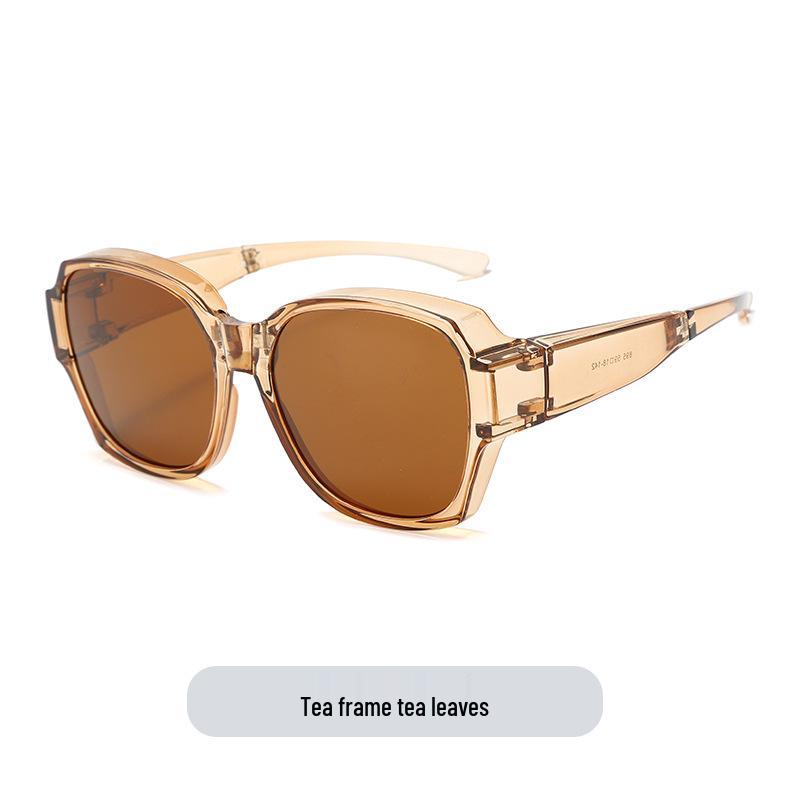 Women s Foldable Polarized Over-Glasses Sunglasses: Myopia-Friendly, Large Frame, UV Protection, Portable