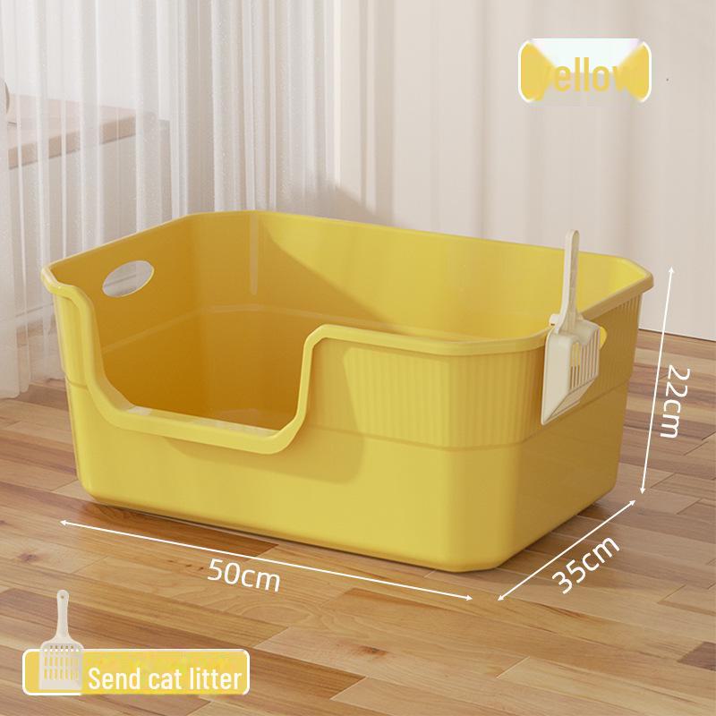 

Очень большой открытый лоток для кошачьего туалета с защитой от брызг