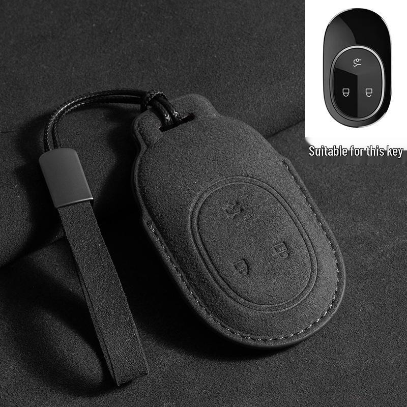 NIO Key Fob Protective Suede Shell for ES6, ES8, EC6, ES7, ET7, ET5 - Three-Color Buckle Design