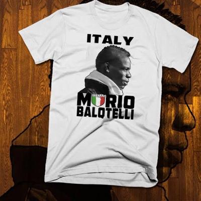 Maglietta da Calcio Top T-shirt Unisex Mario Balotelli Stella del Calcio Africano Italiano, Coppa del Mondo di Calcio