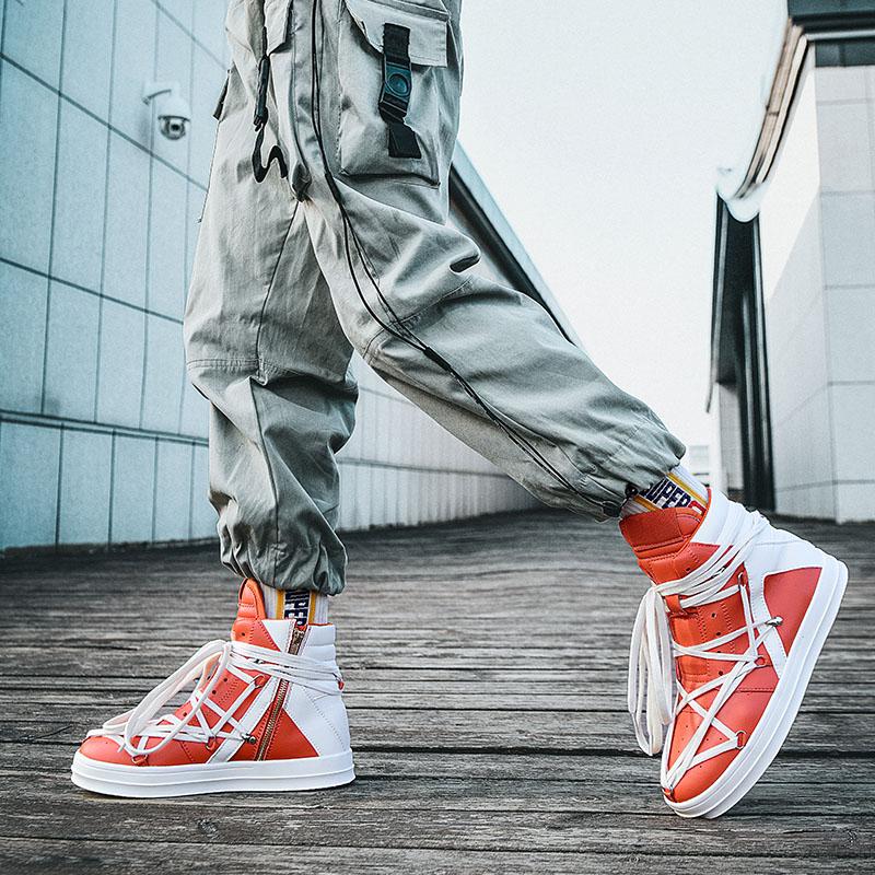 Fashion Men's Casual Shoes Multi-strap Design Leather Shoes for Man Fashion Sneakers Lace-up High Quality Luxury Designer High Street