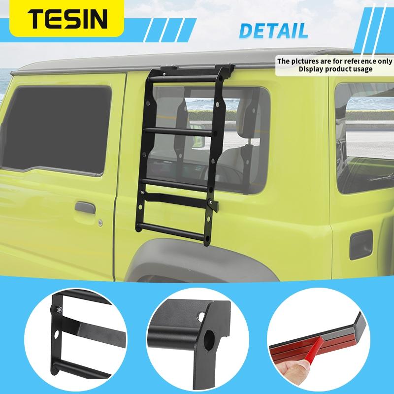 TESIN Rear Window Extension Climbing Ladder Bracket Protective Frames for Suzuki Jimny 2019 2020 2021 2022 2023 2024 2025 2026