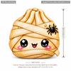 Colorful Squeeze Bun Pillow Double Sided Printing Bun Shaped Cushion Stress Relief Toy  Kids Gift