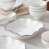 Haaoaijia ChuXin White 22-Piece Ceramic Dinnerware Set