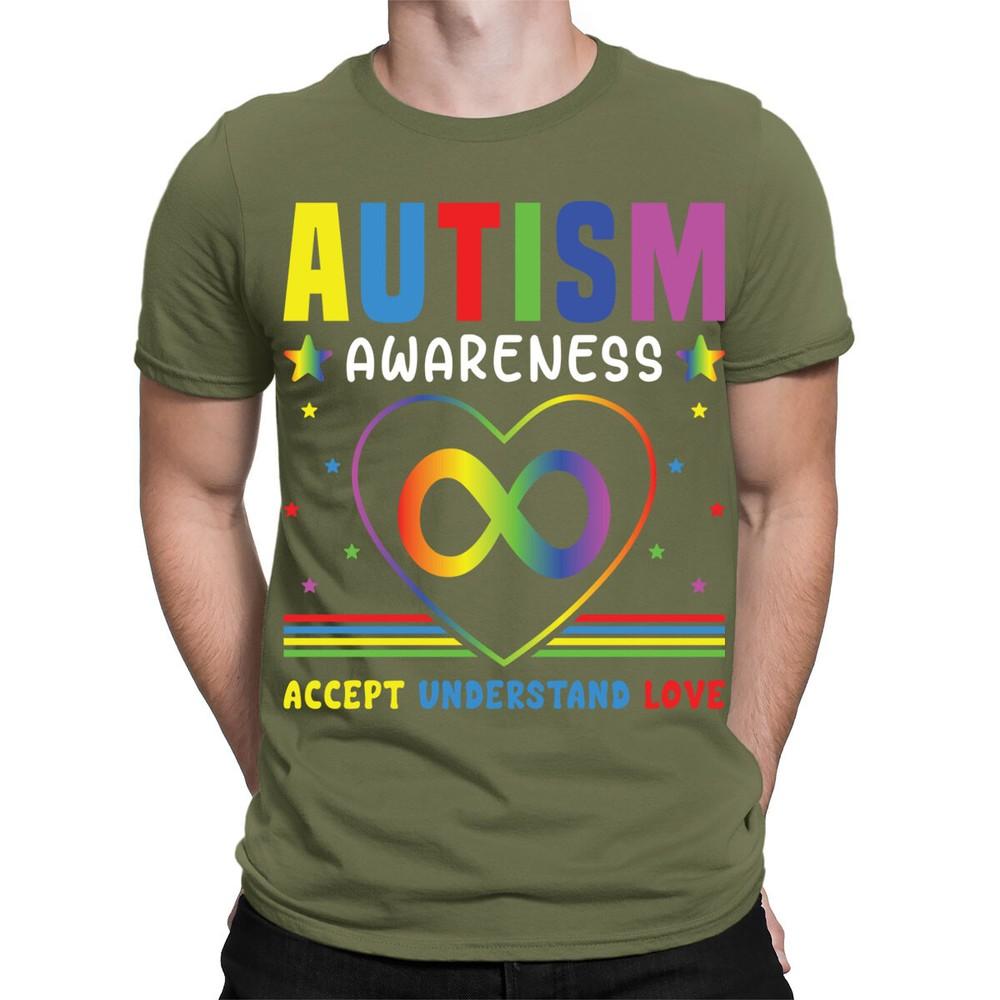 Autism Awareness Day Autistic Accept Understand Love Mens Womens TShirts TA56