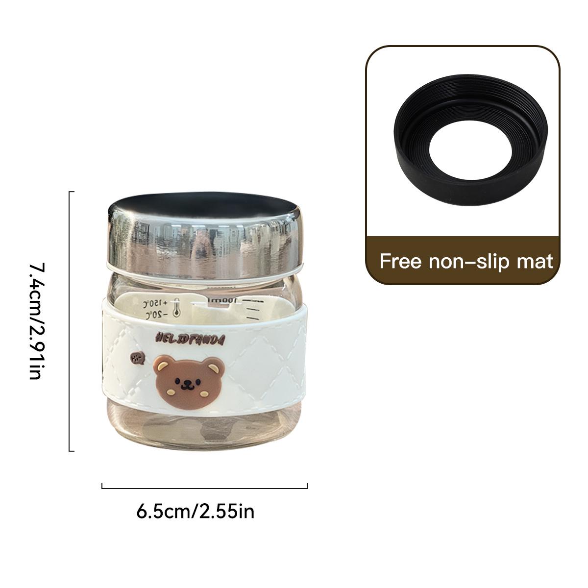 

WORTHBUY Clear Glass Food Storage Jar With Coaster&Cup Cover Cold And Heat Resistance Sealed Storage Container Kitchen Organizer