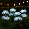 Solar Hydrangea Light Solar Powered Garden Light Outdoor LED Flower Light with Stake for Pathway Patio Yard Decoration
