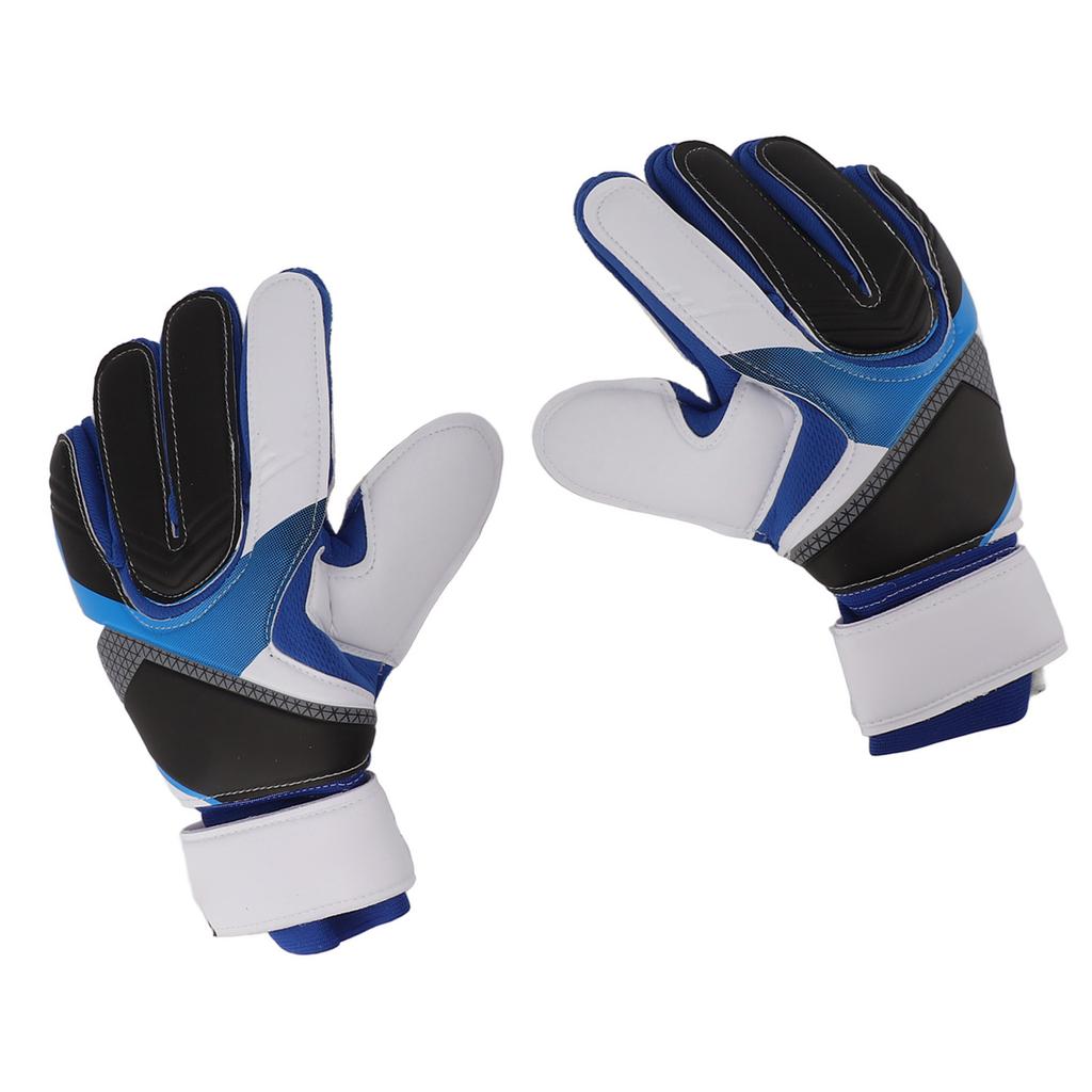 Soccer Gloves Breathable Anti Slip Wear Resistant Thickened Blue Goalkeeper Gloves for Kids