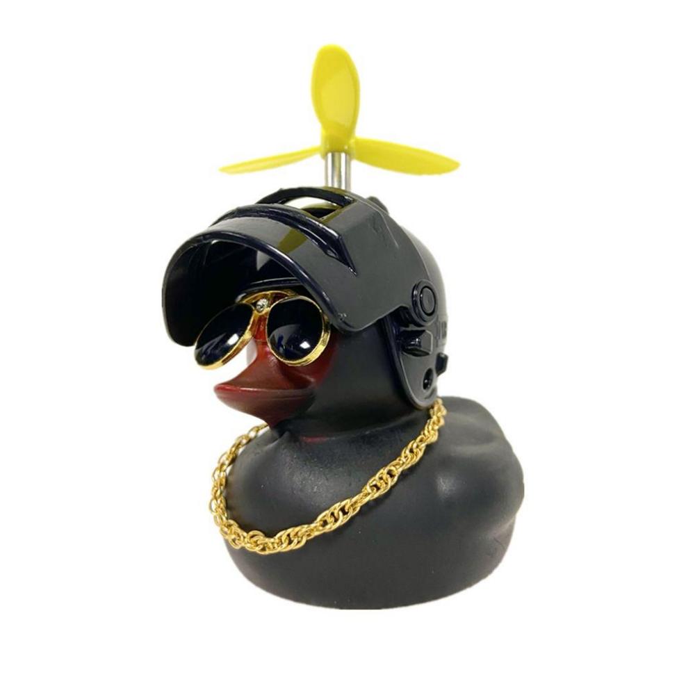 Motor Accessories Little Yellow Duck With Helmet For Bike Lights Auto Car Accessories Duck In The Car Car Interior Decoration Ca