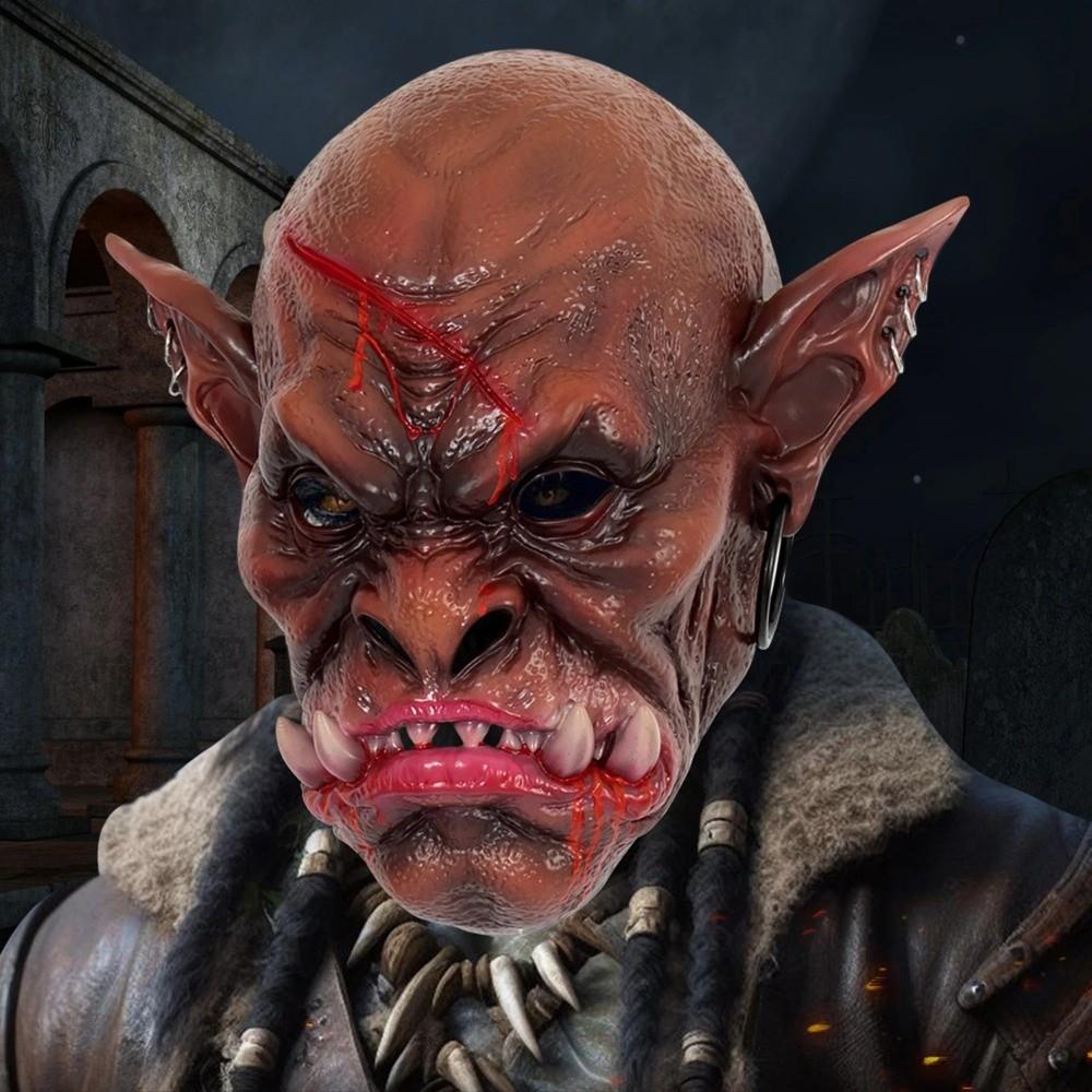 Strašidelná Hororová Maska Ručně Malovaná Maska Ducha Líčení Kostým Kostýmová Maska Halloweenská Párty