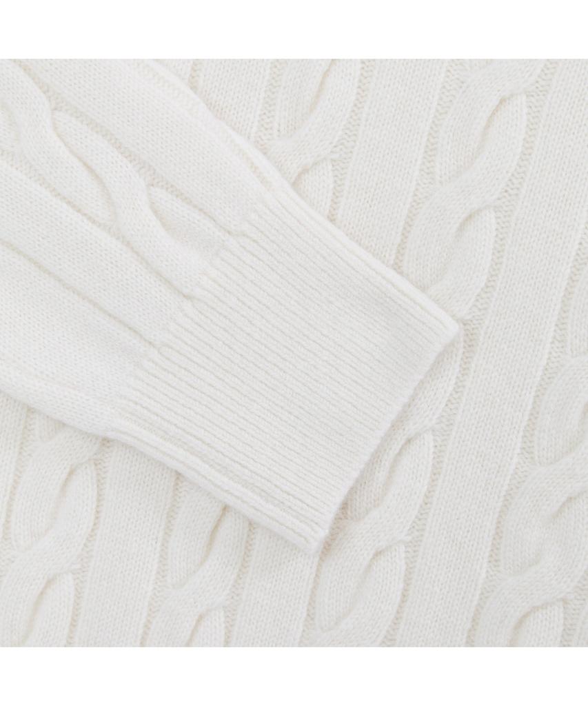 LACOSTE Women'S Cable Crew Neck Sweater Af083E-55N Xfj