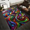 Modern Colorful Swirl Pattern Area Rug for Living Room Decoration Suitable for Use As an Anti-slip for Living Room Bedroom Sofas