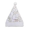 Glitter White Plush Christmas Hat Gold/Silver Foil Snowflakes/Stars Xmas Party Hat  Winter