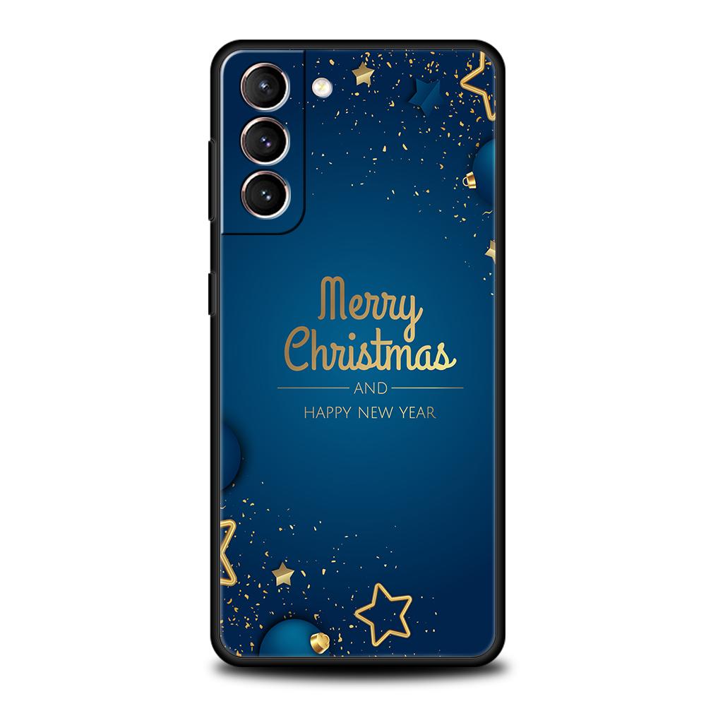 Winter Merry Christmas Phone Case For Samsung Galaxy S24 S23 S22 S20 S21 FE Ultra S24 S23 S10 S10E S9 S8 Plus 5G Phone Cover Bag