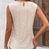 T-shirt Estiva da Donna Top Senza Maniche con Patchwork di Pizzo