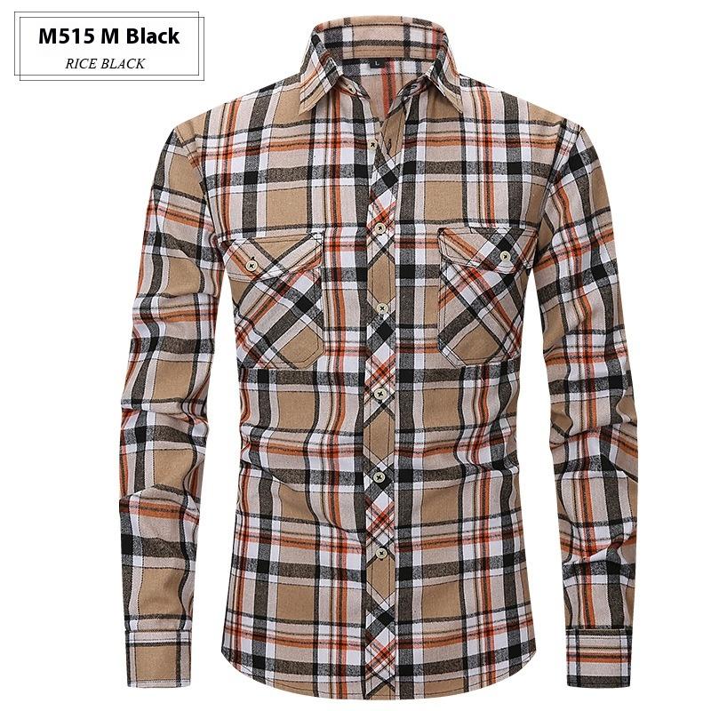 Cozy Up Men's Casual Plaid Flannel Long Sleeve Button Down Shirt