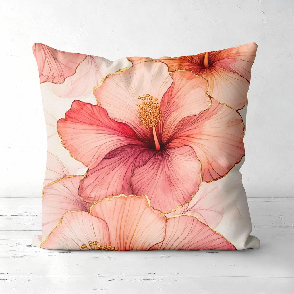Floral Printed Throw Pillows For Modern Home Decor Polyester Pillowcase, Sofa Decorative Cushion Cov Headboard Pillow
