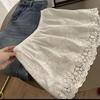Women's High-Waisted French Romantic Lace A-Line Versatile Layering Skirt