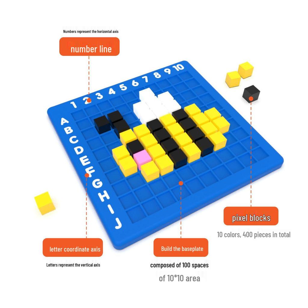 Boguoyuan Pixel Block Logic Puzzle Set: Early Education & Enlightenment Game