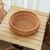 Woven Texture Woven Storage Basket Boho Style Bread Tray Vintage Wicker Basket  Coffee Shop