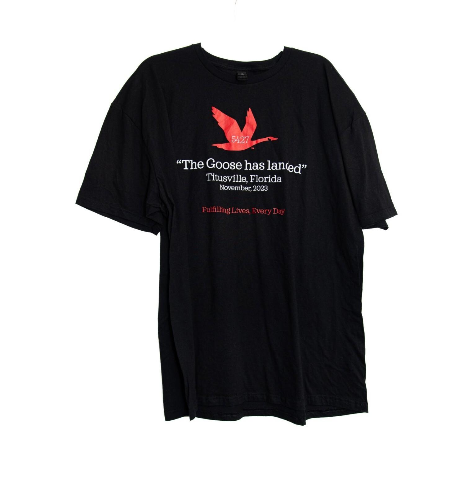 The Goose Has Landed Titusville Florida T-Shirt 2XL November 2023 Black Short Sl M