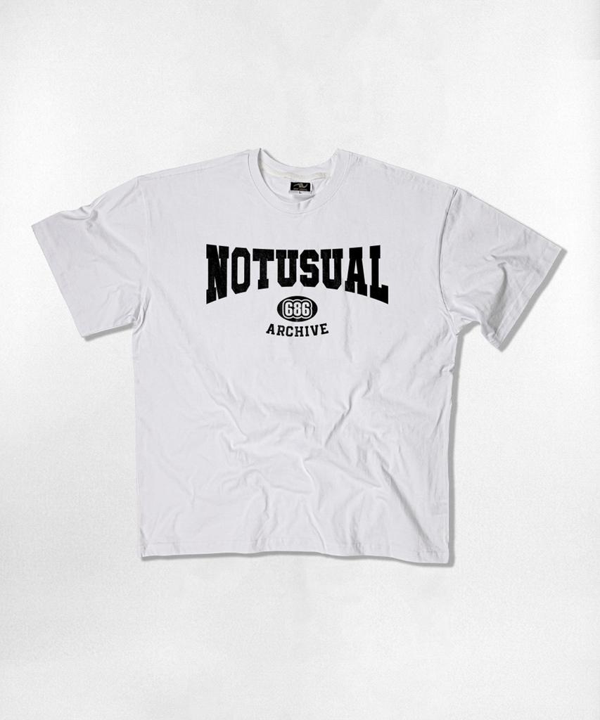 Nasyujeueol Simple School Font Oversized Short Sleeve T-Shirt 4 Colors